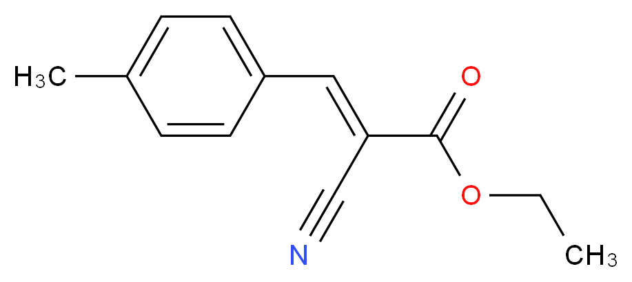 ethyl (2E)-2-cyano-3-(4-methylphenyl)prop-2-enoate_分子结构_CAS_2017-88-1