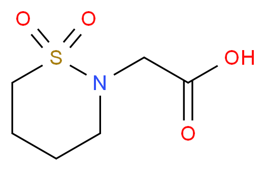 (1,1-Dioxo-1lambda*6*-[1,2]thiazinan-2-yl)-acetic acid_分子结构_CAS_)