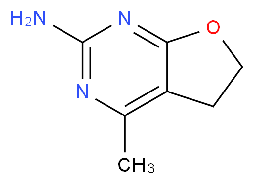 4-methyl-5,6-dihydrofuro[2,3-d]pyrimidin-2-amine_分子结构_CAS_21585-10-4)