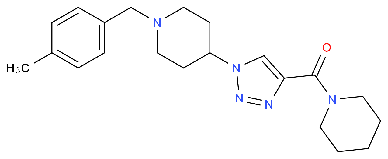 1-(4-methylbenzyl)-4-[4-(1-piperidinylcarbonyl)-1H-1,2,3-triazol-1-yl]piperidine_分子结构_CAS_)