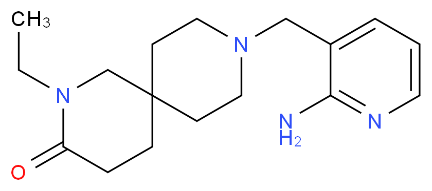 9-[(2-aminopyridin-3-yl)methyl]-2-ethyl-2,9-diazaspiro[5.5]undecan-3-one_分子结构_CAS_)