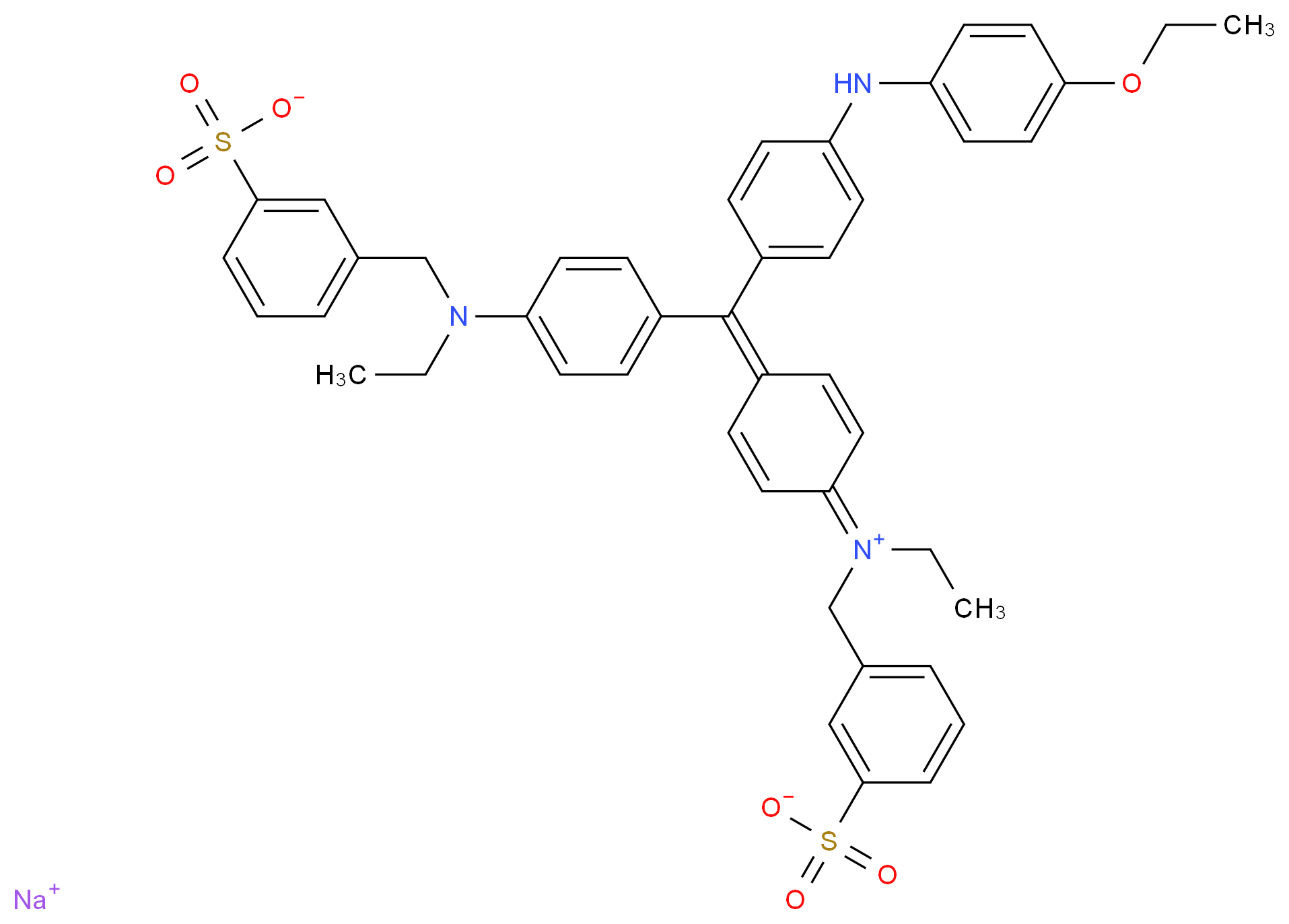 COOMASSIE&reg; BRILLIANT BLUE R-250_分子结构_CAS_6104-59-2)