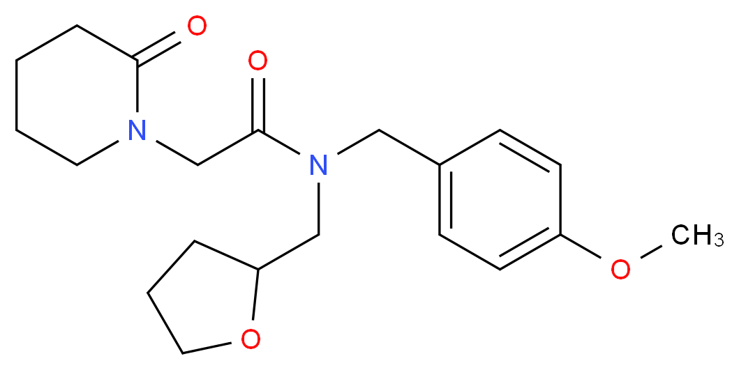 N-(4-methoxybenzyl)-2-(2-oxopiperidin-1-yl)-N-(tetrahydrofuran-2-ylmethyl)acetamide_分子结构_CAS_)