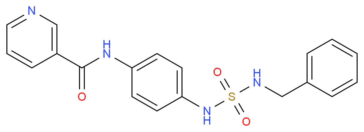 N-(4-{[(benzylamino)sulfonyl]amino}phenyl)nicotinamide_分子结构_CAS_)