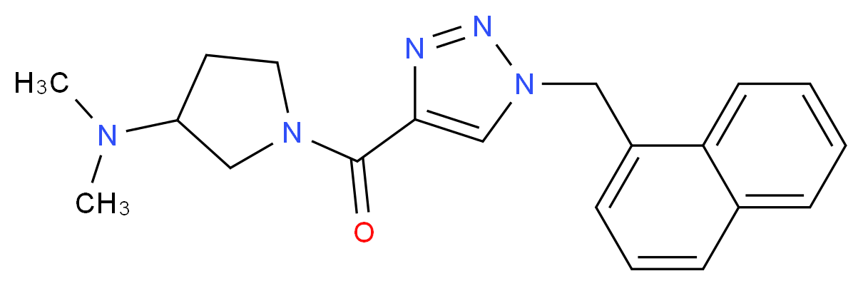 N,N-dimethyl-1-{[1-(1-naphthylmethyl)-1H-1,2,3-triazol-4-yl]carbonyl}-3-pyrrolidinamine_分子结构_CAS_)