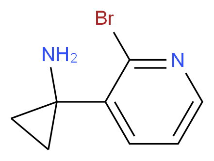 1-(2-bromopyridin-3-yl)cyclopropan-1-amine_分子结构_CAS_1060811-38-2