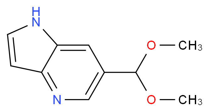 6-(Dimethoxymethyl)-1H-pyrrolo[3,2-b]pyridine_分子结构_CAS_1015609-43-4)