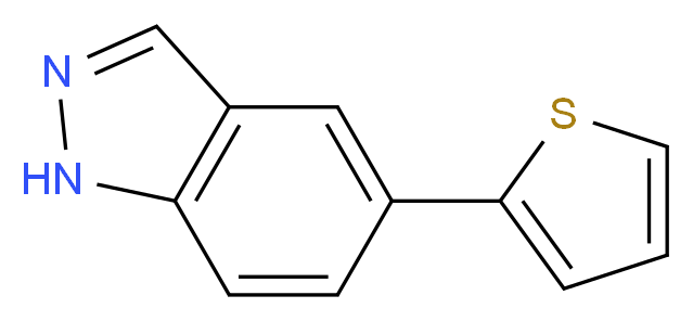 5-THIOPHEN-2-YL-1H-INDAZOLE_分子结构_CAS_885272-39-9)