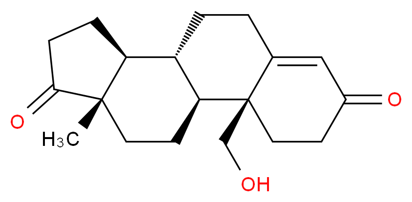 (1S,2S,10R,11S,15S)-2-(hydroxymethyl)-15-methyltetracyclo[8.7.0.0<sup>2</sup>,<sup>7</sup>.0<sup>1</sup><sup>1</sup>,<sup>1</sup><sup>5</sup>]heptadec-6-ene-5,14-dione_分子结构_CAS_510-64-5