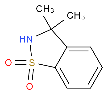 2,3-二氢-3,3-二甲基-1,2-苯并异噻唑 1,1-二氧化物_分子结构_CAS_102362-98-1)