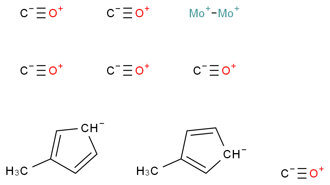 bis(3-methylcyclopenta-2,4-dien-1-ide); dimolybdenumbis(ylium); hexakis(methanidylidyneoxidanium)_分子结构_CAS_33056-03-0