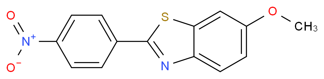 6-METHOXY-2-(4-NITROPHENYL) BENZOTHIAZOLE_分子结构_CAS_43036-14-2)