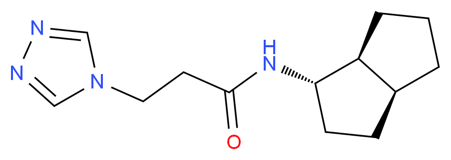 N-[(1S*,3aS*,6aS*)-octahydropentalen-1-yl]-3-(4H-1,2,4-triazol-4-yl)propanamide_分子结构_CAS_)