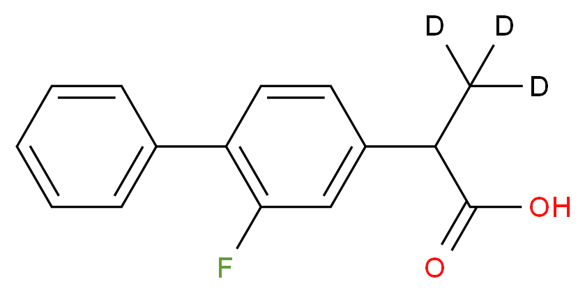 2-(3-fluoro-4-phenylphenyl)(3,3,3-<sup>2</sup>H<sub>3</sub>)propanoic acid_分子结构_CAS_1185133-81-6