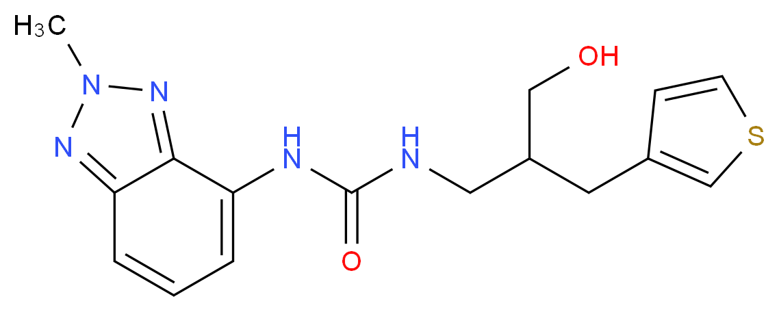 N-[3-hydroxy-2-(3-thienylmethyl)propyl]-N'-(2-methyl-2H-1,2,3-benzotriazol-4-yl)urea_分子结构_CAS_)