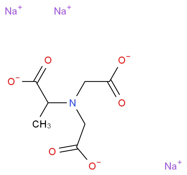 trisodium 2-[bis(carboxylatomethyl)amino]propanoate_分子结构_CAS_164462-16-2