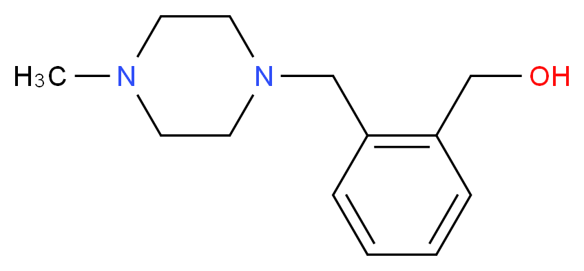 {2-[(4-methylpiperazin-1-yl)methyl]phenyl}methanol_分子结构_CAS_91904-36-8
