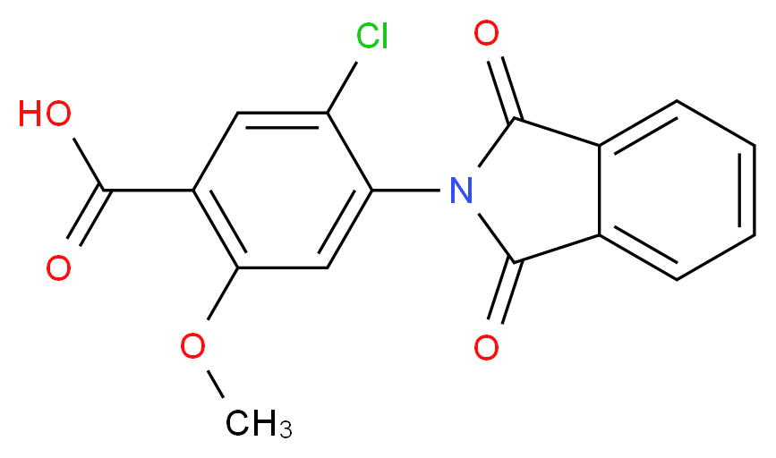 5-Chloro-4-(1,3-dioxo-1,3-dihydro-isoindol-2-yl)-2-methoxy-benzoic acid_分子结构_CAS_52245-01-9)