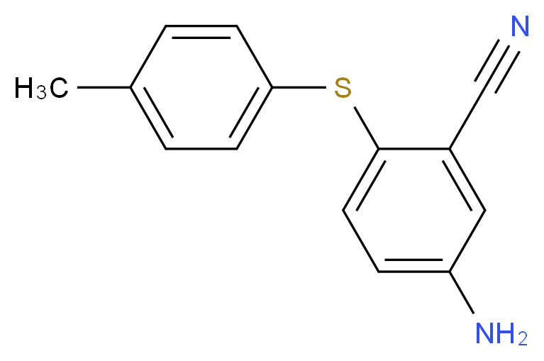 5-Amino-2-[(4-methylphenyl)sulfanyl]-benzenecarbonitrile_分子结构_CAS_)