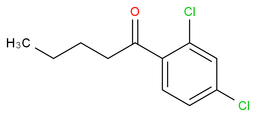 1-(2,4-dichlorophenyl)pentan-1-one_分子结构_CAS_61023-66-3