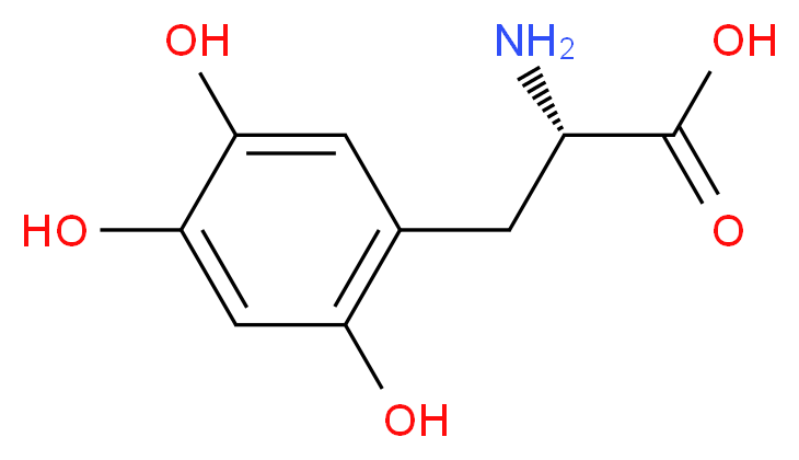 (2S)-2-amino-3-(2,4,5-trihydroxyphenyl)propanoic acid_分子结构_CAS_27244-64-0