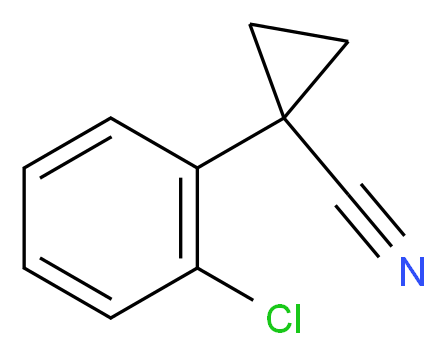 1-(2-chlorophenyl)cyclopropane-1-carbonitrile_分子结构_CAS_122143-18-4