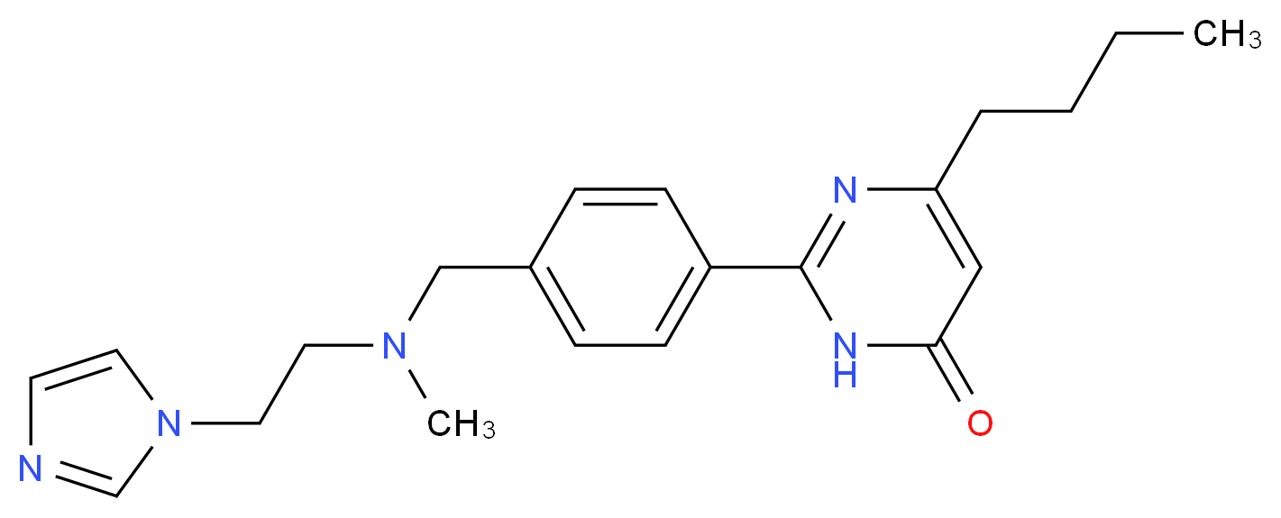 6-butyl-2-(4-{[[2-(1H-imidazol-1-yl)ethyl](methyl)amino]methyl}phenyl)pyrimidin-4(3H)-one_分子结构_CAS_)
