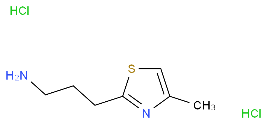 [3-(4-Methyl-1,3-thiazol-2-yl)propyl]amine dihydrochloride_分子结构_CAS_112086-66-5)