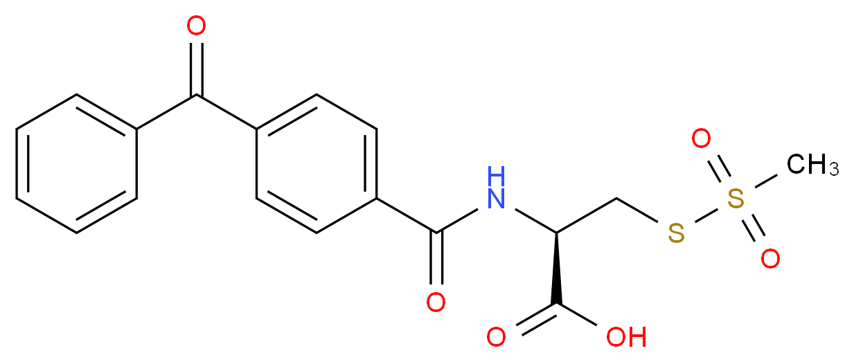 (2R)-2-[(4-benzoylphenyl)formamido]-3-(methanesulfonylsulfanyl)propanoic acid_分子结构_CAS_317821-69-5