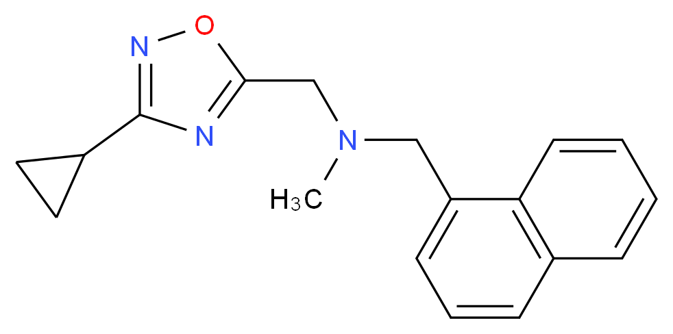 1-(3-cyclopropyl-1,2,4-oxadiazol-5-yl)-N-methyl-N-(1-naphthylmethyl)methanamine_分子结构_CAS_)