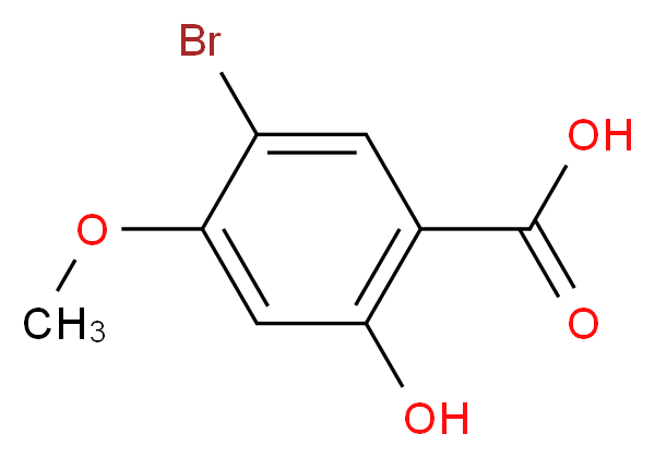 5-bromo-2-hydroxy-4-methoxybenzoic acid_分子结构_CAS_98437-41-3