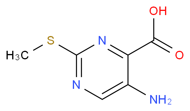 4-Pyrimidinecarboxylic acid, 5-amino-2-(methylthio)-_分子结构_CAS_100130-05-0)