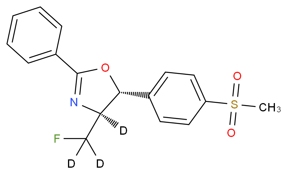 (4S,5R)-4-(Fluoromethyl)-4,5-dihydro-5-[4-(methylsulfonyl)phenyl]-2-phenyloxazole-d3_分子结构_CAS_1246818-78-9)