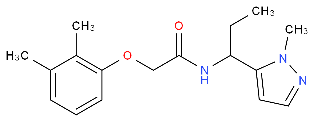 2-(2,3-dimethylphenoxy)-N-[1-(1-methyl-1H-pyrazol-5-yl)propyl]acetamide_分子结构_CAS_)