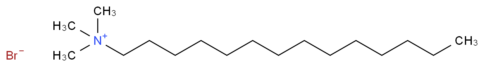 trimethyl(tetradecyl)azanium bromide_分子结构_CAS_1119-97-7