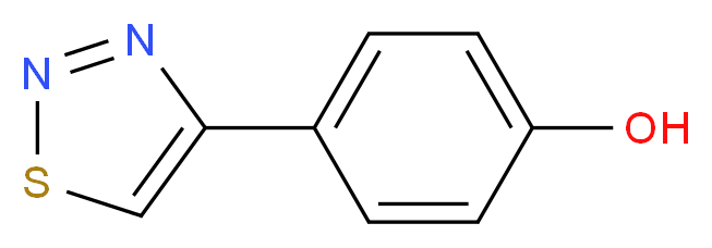 4-(1,2,3-thiadiazol-4-yl)phenol_分子结构_CAS_59834-05-8