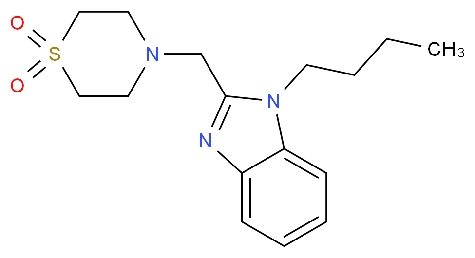 1-butyl-2-[(1,1-dioxidothiomorpholin-4-yl)methyl]-1H-benzimidazole_分子结构_CAS_)