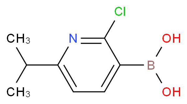 [2-chloro-6-(propan-2-yl)pyridin-3-yl]boronic acid_分子结构_CAS_1003043-37-5