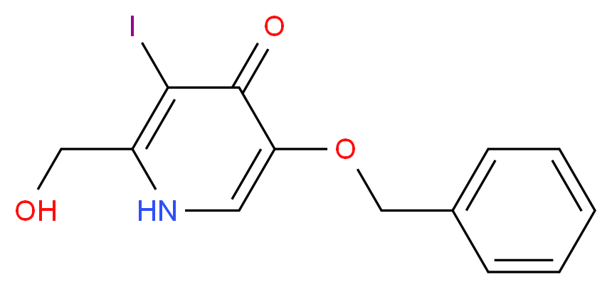 5-(Benzyloxy)-2-(hydroxymethyl)-3-iodo-4(1H)-pyridinone_分子结构_CAS_)