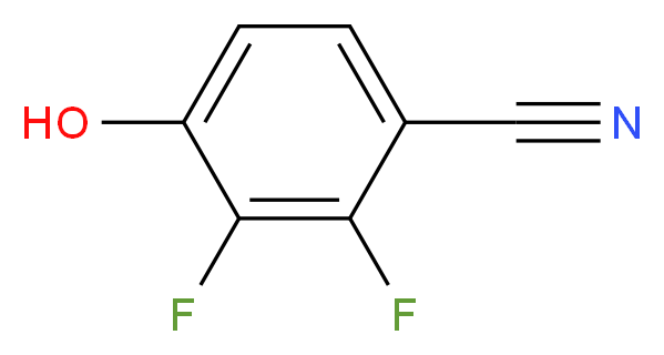 2,3-difluoro-4-hydroxybenzonitrile_分子结构_CAS_126162-38-7