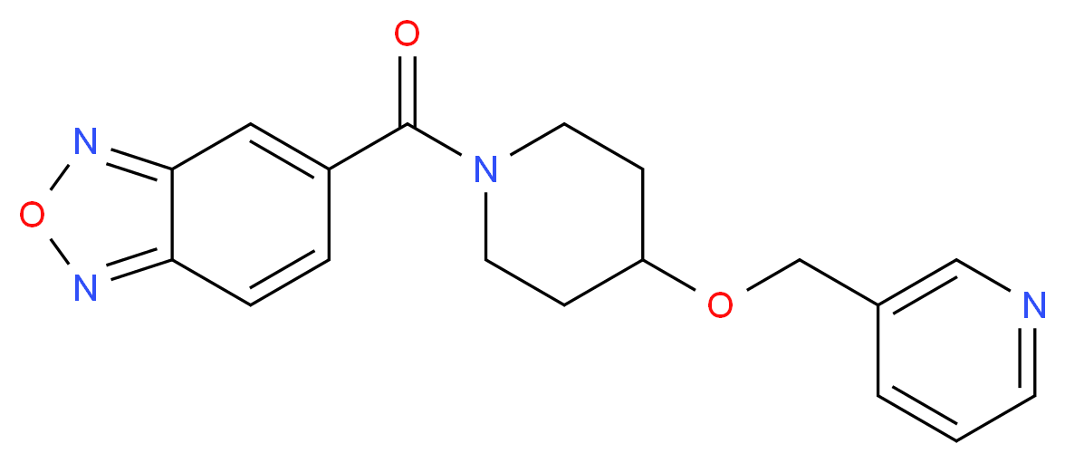 5-{[4-(3-pyridinylmethoxy)-1-piperidinyl]carbonyl}-2,1,3-benzoxadiazole_分子结构_CAS_)