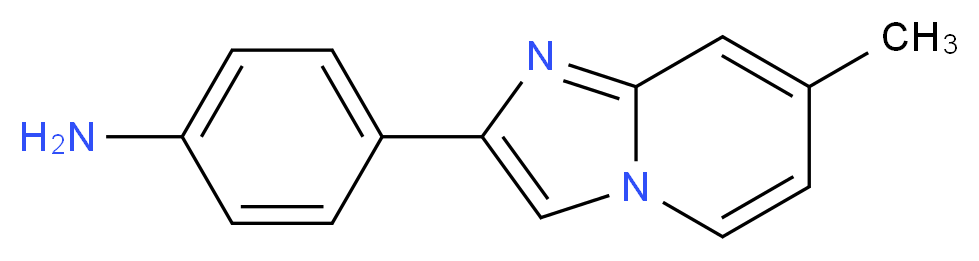 4-{7-methylimidazo[1,2-a]pyridin-2-yl}aniline_分子结构_CAS_64730-34-3