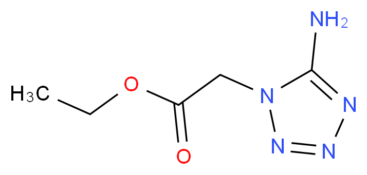 ethyl 2-(5-amino-1H-1,2,3,4-tetrazol-1-yl)acetate_分子结构_CAS_21744-57-0