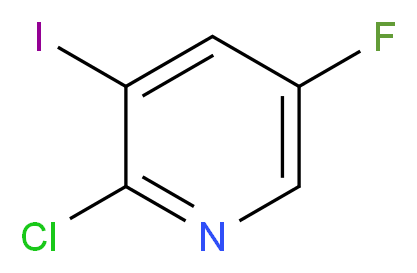 2-Chloro-5-fluoro-3-iodo-pyridine_分子结构_CAS_884494-33-1)