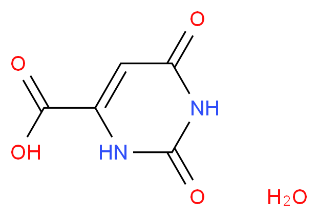 2,6-dioxo-1,2,3,6-tetrahydropyrimidine-4-carboxylic acid hydrate_分子结构_CAS_50887-69-9