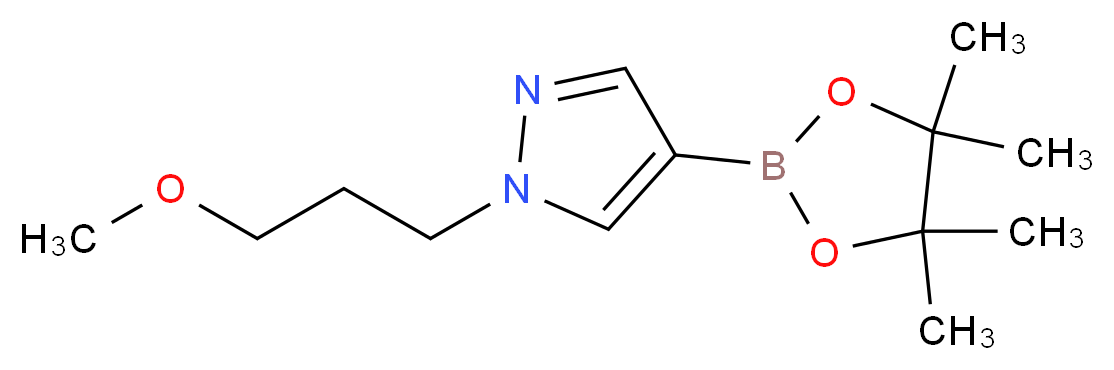 1-(3-Methoxypropyl)-4-(4,4,5,5-tetramethyl-1,3,2-dioxaborolan-2-yl)-1H-pyrazole_分子结构_CAS_1000801-76-2)