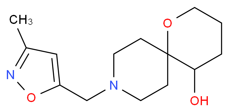 9-[(3-methylisoxazol-5-yl)methyl]-1-oxa-9-azaspiro[5.5]undecan-5-ol_分子结构_CAS_)