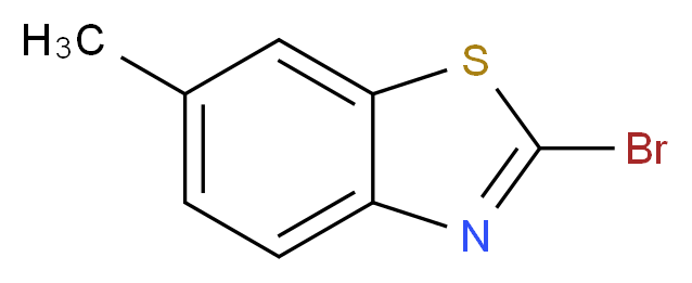 2-bromo-6-methyl-1,3-benzothiazole_分子结构_CAS_3622-19-3