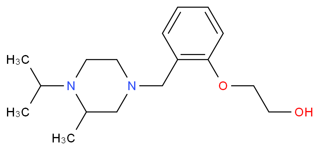 2-{2-[(4-isopropyl-3-methylpiperazin-1-yl)methyl]phenoxy}ethanol_分子结构_CAS_)