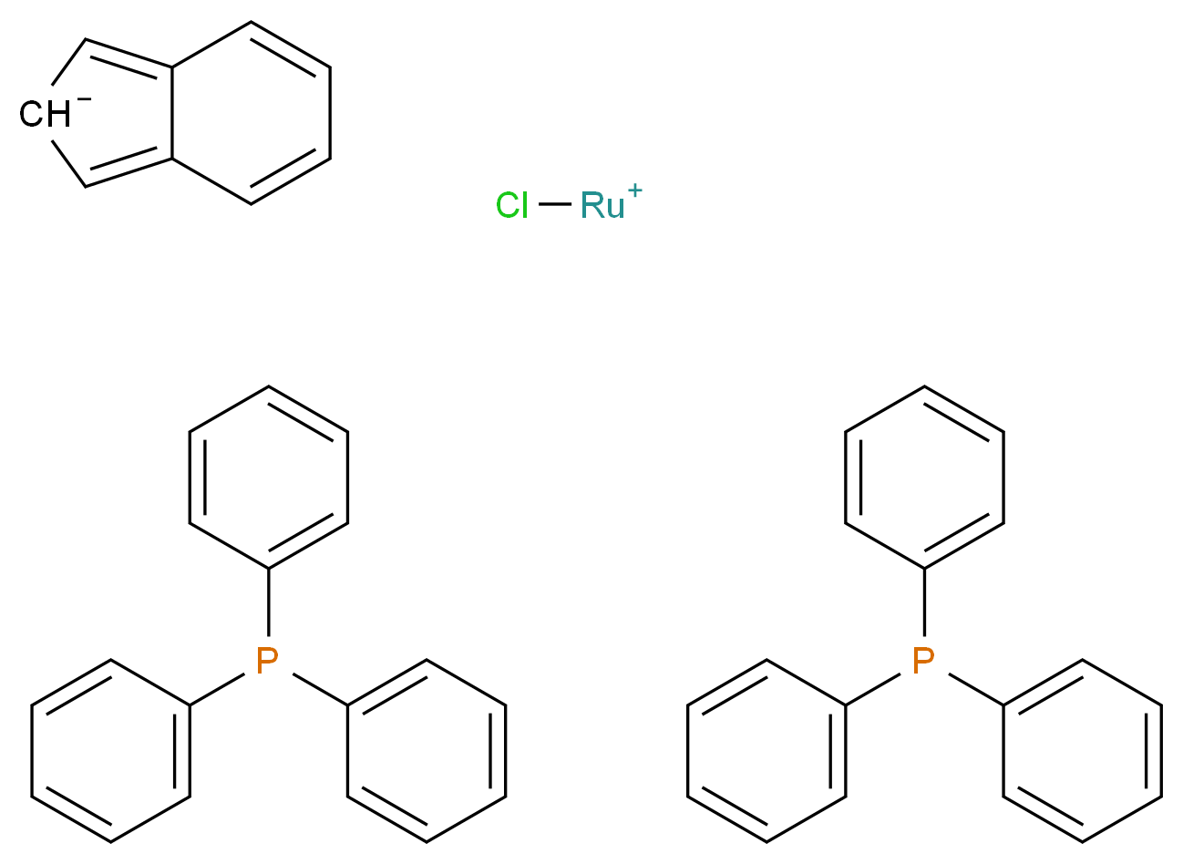 氯化(茚基)双(三苯基膦)钌(II)_分子结构_CAS_99897-61-7)